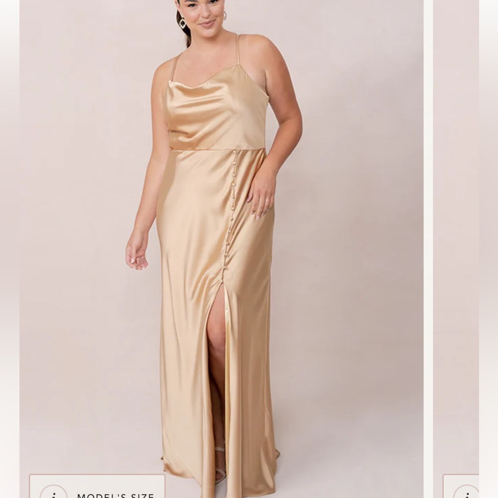 Revelry Billie Satin Bridesmaids dress